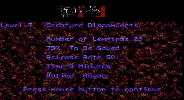 oh no more lemmings havoc 7 creature discomforts 1990 ?? ?? oh